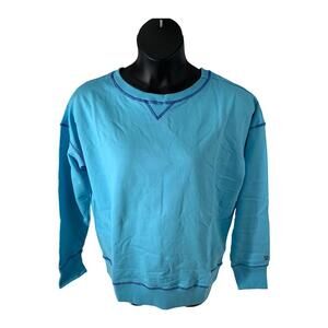 Seed to Style Organic Cotton French Terry Sweatshirt Light Blue - Regular